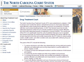 NC Drug Treatment Court Website